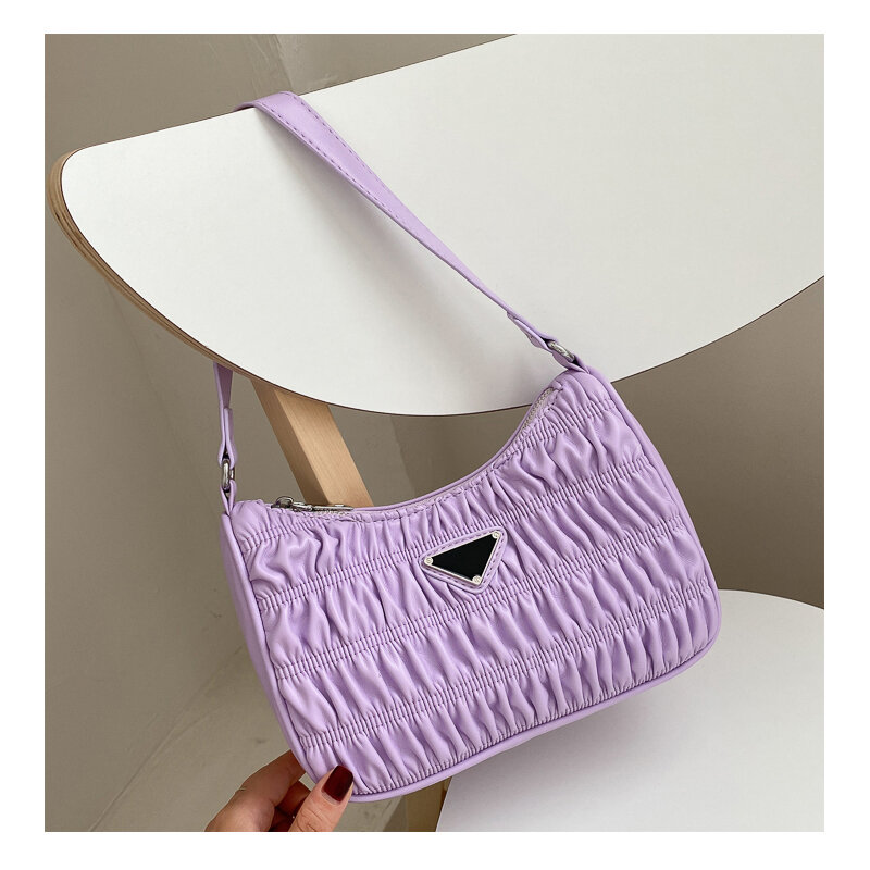 Женская наплечная сумка, стильная плиссированная Новая модная трендовая Сумка Сумочка в западном стиле, женская сумка на одно плечо, сумка ...