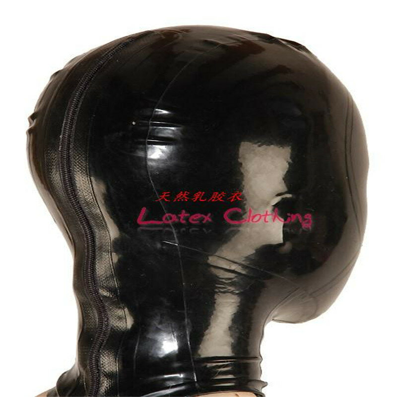 Top Grade Latex Hood Unisex bdsm Hood Latex Bondage Open Nose and Chin Latex Rubber Mask Costume Adults Cosplay Game Toys