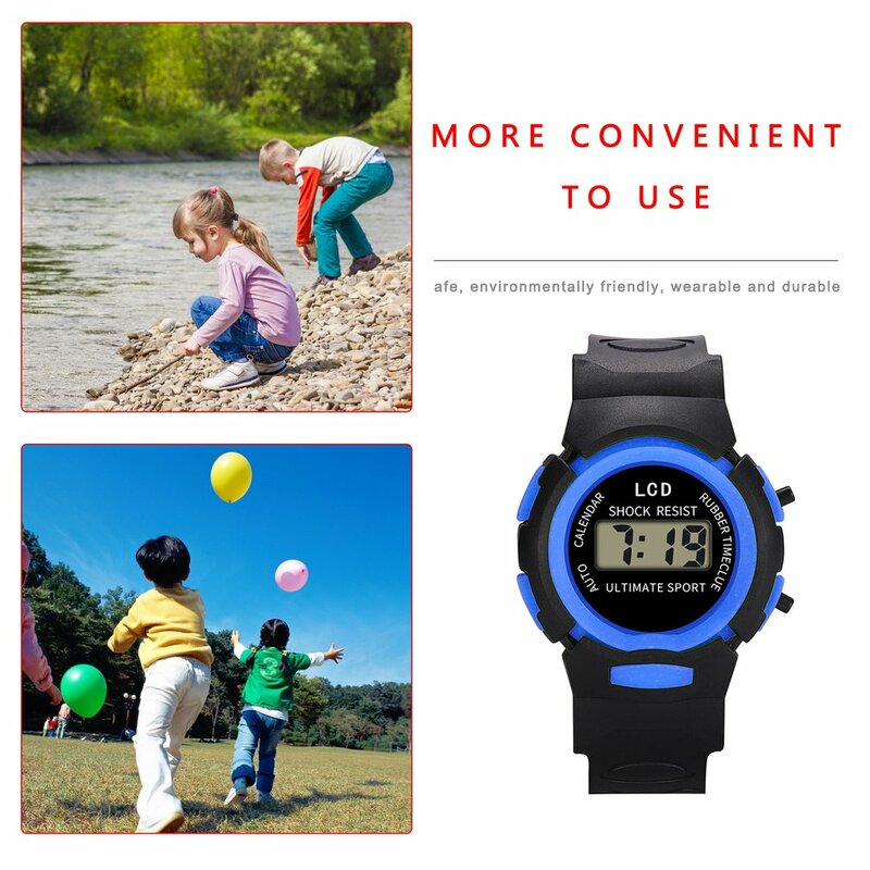 New Multi-color Kids Watch LED Sports Flash Digital Waterproof Clock Multifunction Electronic Wrist Watch Gift For Children