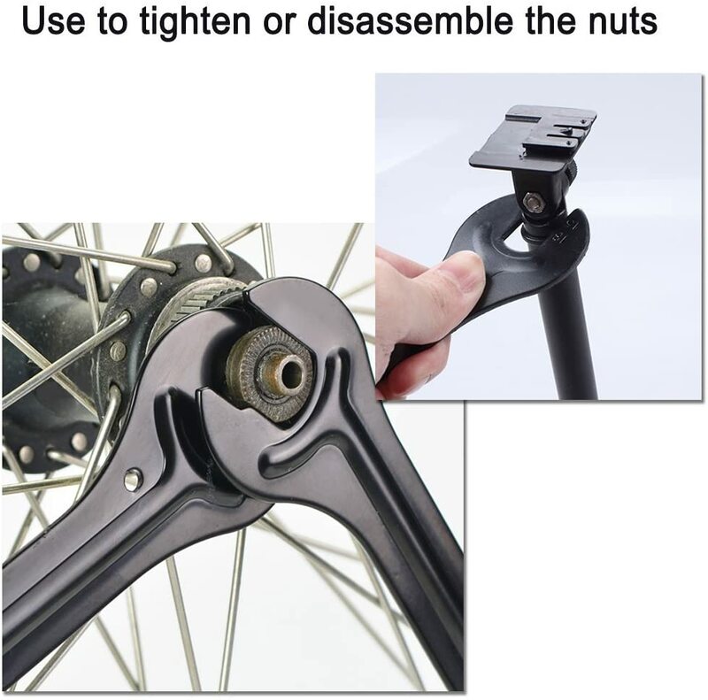 Aço carbono bicicleta pedal hub hex chave ferramenta de reparo da bicicleta cubo roda eixo cone ajustador chave pedal chave remova ferramenta de reparo