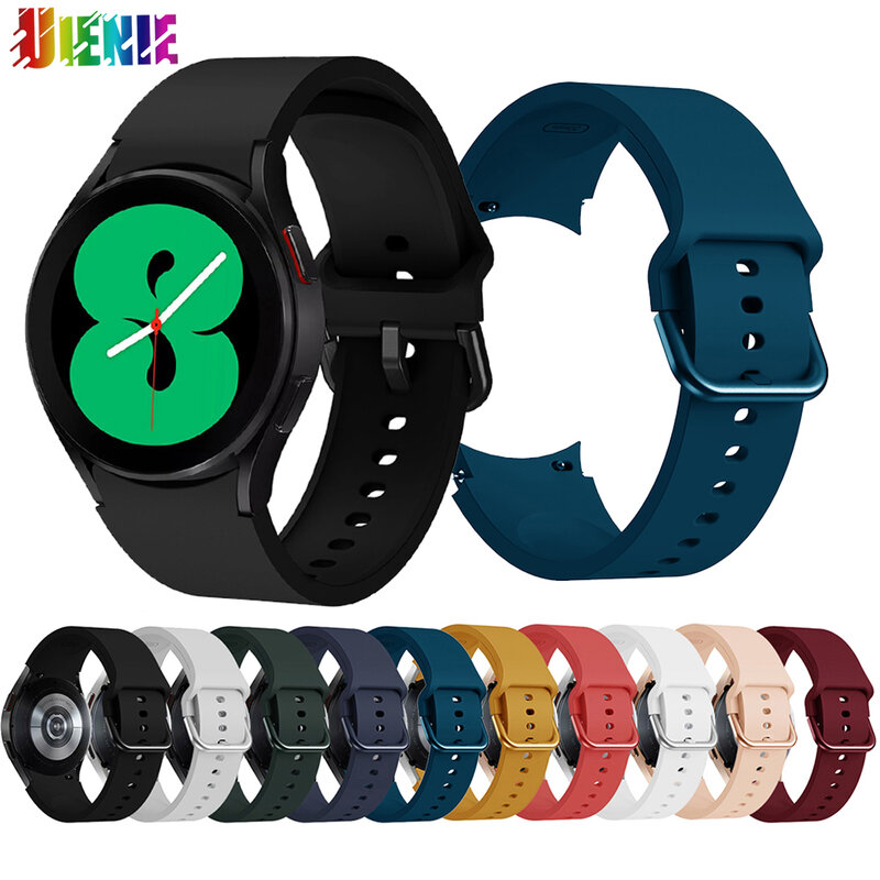 Original Silicone Strap for Samsung Galaxy Watch 4 Classic 46mm 42mm Replacement Band for Galaxy Watch 4 44mm 40mm Curved End