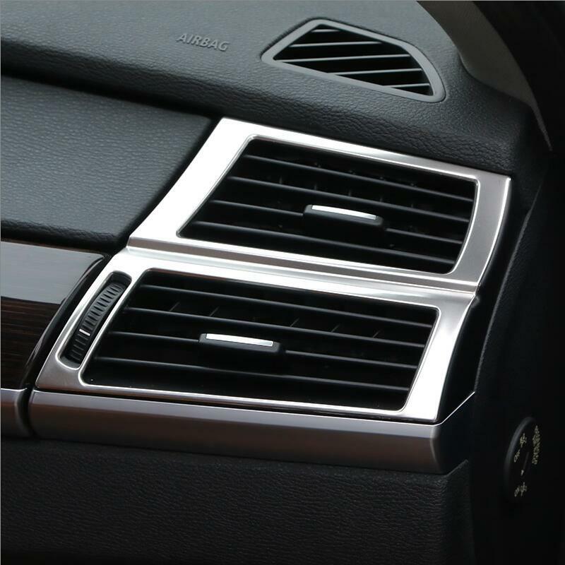 อุปกรณ์เสริมสำหรับ BMW X5 X6 E70 E71 2008-2013ภายในรถชุดคันเกียร์เครื่องปรับอากาศ CD แผงประตูพนักพิง trim สติกเ...