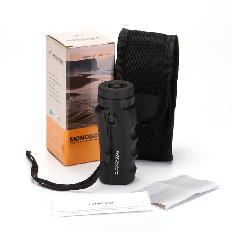 Telescopio Monocular profesional de largo alcance, 8x25 HD, resistente al agua, para viajes al aire libre, Camping y viajes