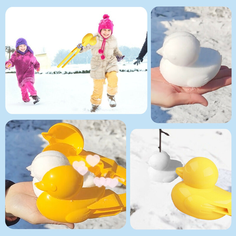 Kawaii Snow Duck Maker giocattoli Snow Kit Snowball Clip Beach Sand Toy Winter Snow Toy regalo di natale tessuto De Pato De Nieve