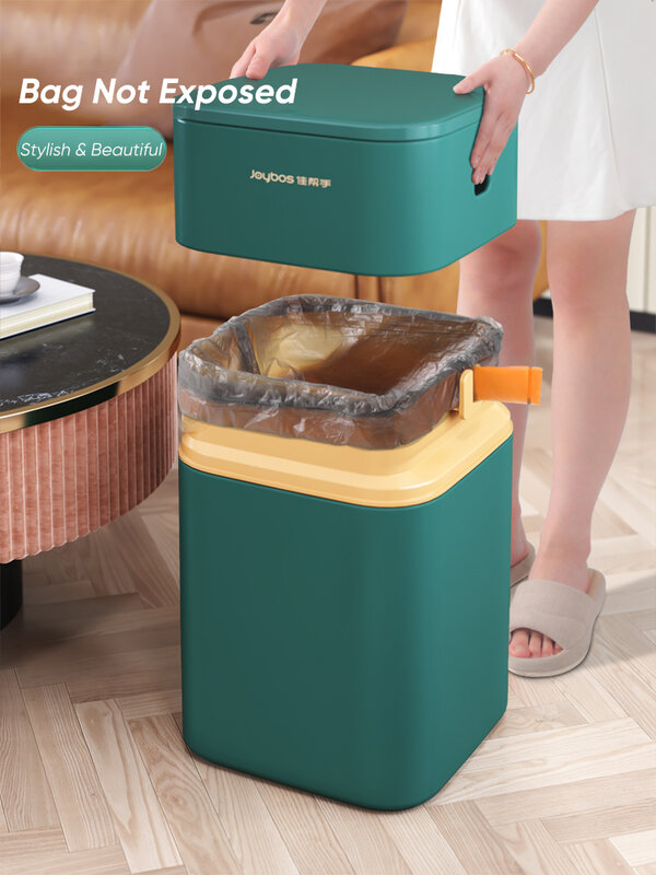 Joybos-cubo de basura de estilo nórdico, prensa de sellado para cocina, baño, oficina, almacenamiento, accesorios con tapa, B JX91