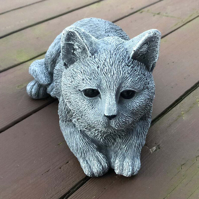 Newest Angel Pet Statue Super Cute Sleeping Dog/Cat In Angel's Wing Resin Garden Ornament Pet Memorial Figurine Pet Memorial