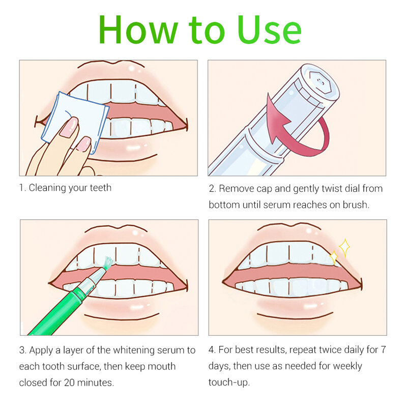 LANBENA-bolígrafo para blanquear los dientes, Gel de esencia de limón, higiene Oral, limpieza, elimina las manchas de placa, herramientas de seguridad Dental