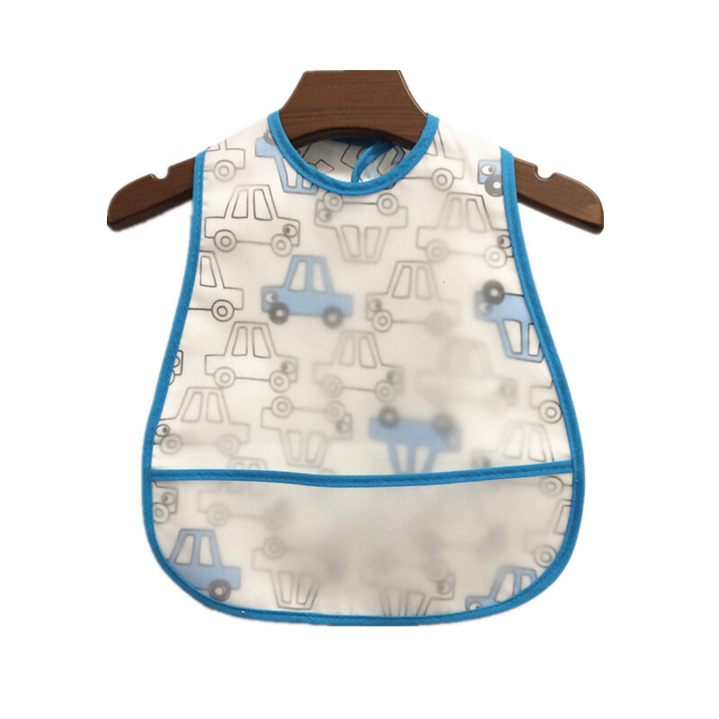 Baberos ajustables de alta calidad para bebé, de algodón EVA, con dibujos animados, impermeables, para el almuerzo, para niños y niñas