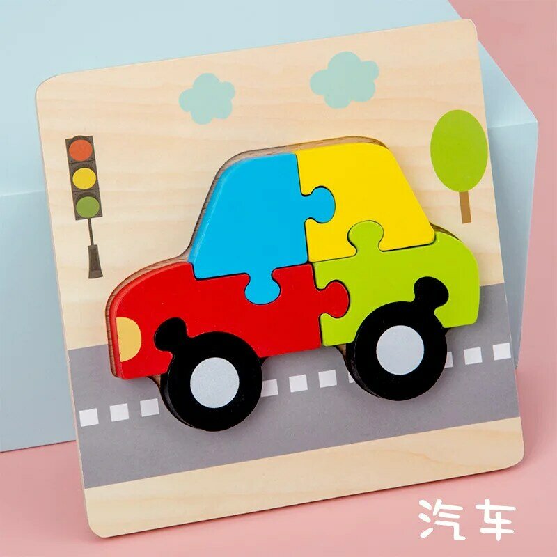 32 style baby animal drewniane trójwymiarowe puzzle wczesne dzieciństwo edukacja edukacyjne zabawki budowlane Y007