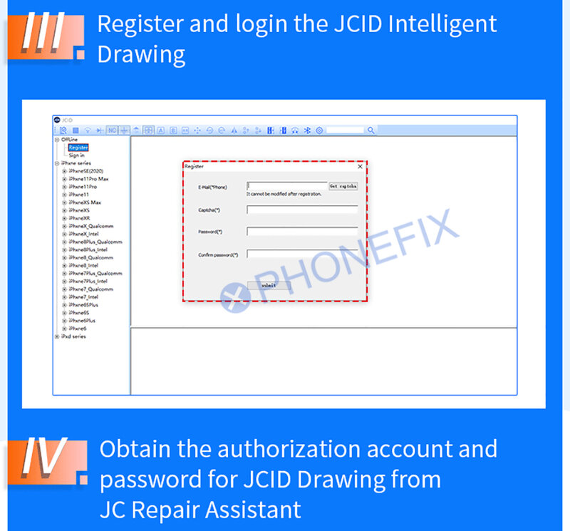 2020 JC Schematische darstellung Bitmap Online Konto JCID Intelligente Zeichnung Für iPhone Android Handy Schaltung integrierte Bitmap