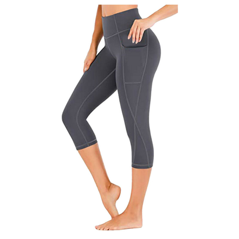 ผู้หญิงกางเกง Pocket Plus ขนาด Leggings กีฬาผู้หญิงออกกำลังกาย Leggings Tummy ควบคุม Jogging Tights หญิงฟิตเนสกางเกง
