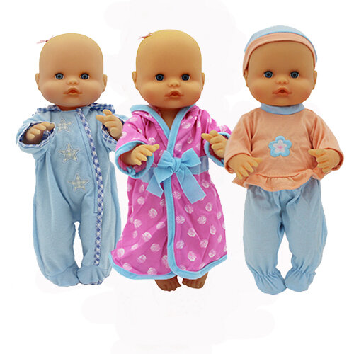 Conjunto de pijamas para muñeca Nenuco y su hermana, ropa de ocio de 35 cm, accesorios para muñecas, 3 unids/set