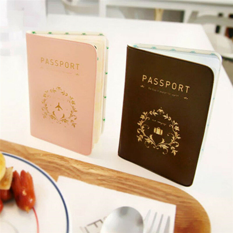 ใหม่แฟชั่นยูทิลิตี้ง่าย Passport ID Card Holder Case Protector ผิว PVC เอกสารผู้ถือกระเป๋า