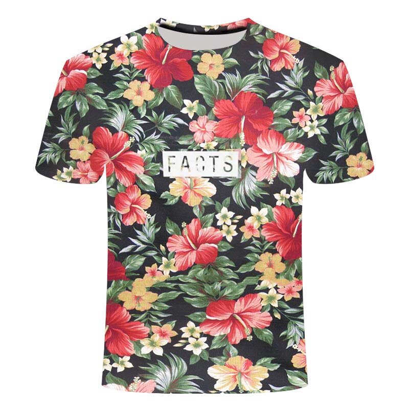 メンズ半袖Tシャツ,夏とカジュアル,快適,3D花柄,ファッショナブル,2021