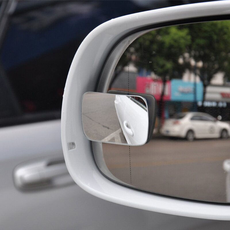 360 Degree Wide Angle Side Auxiliary Mirrors Universal Blind Spot Snap Way Rear View Mirror Strong Stickers