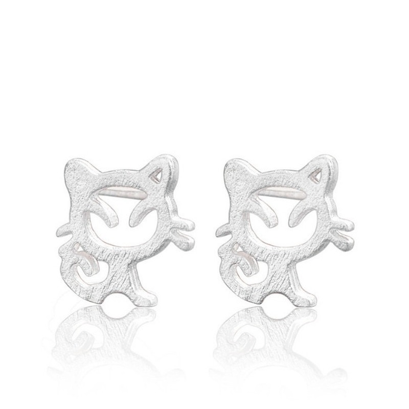 الإبداعية النساء الكرتون القط الأذن ترصيع أقراط مجوهرات الزفاف الطرف