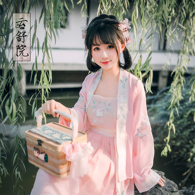 Kostum Rakyat Tradisional Tiongkok Hanfu Wanita Pakaian Tari Dinasti Han Pakaian Cosplay Peri Wanita Setelan Pangeran Kuno Oriental