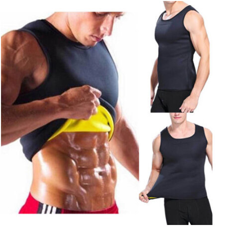 Chaleco de entrenamiento de cintura para hombre, camiseta adelgazante de talla grande M-4XL