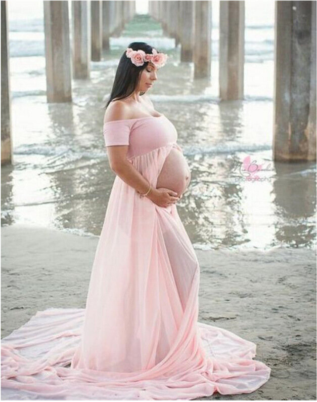 Ropa de maternidad sexy para mujeres embarazadas, vestido largo para sesión  de fotos del embarazo, accesorios de fotografía / Ropa de maternidad