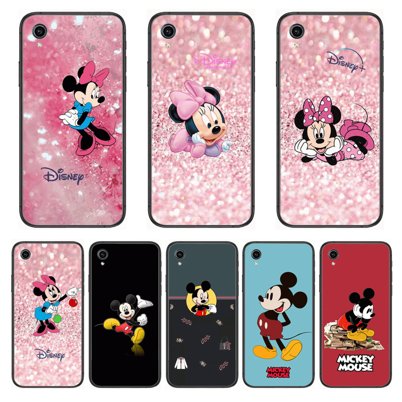 Disney Chuột Mickey Điện Thoại Phong Cách Trường Hợp Cover Dành Cho VIVO X50 30 Y97 91 93 85 83 81 79 73 V 17 15 9 S7 U3X Đen Có