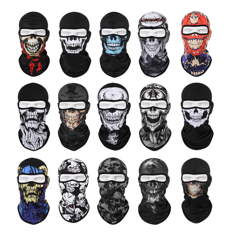 Passamontagna per protezione solare esterna maschera per motocicletta Lycra Moto Biker protezione antivento maschera tappo copricapo antivento per bicicletta