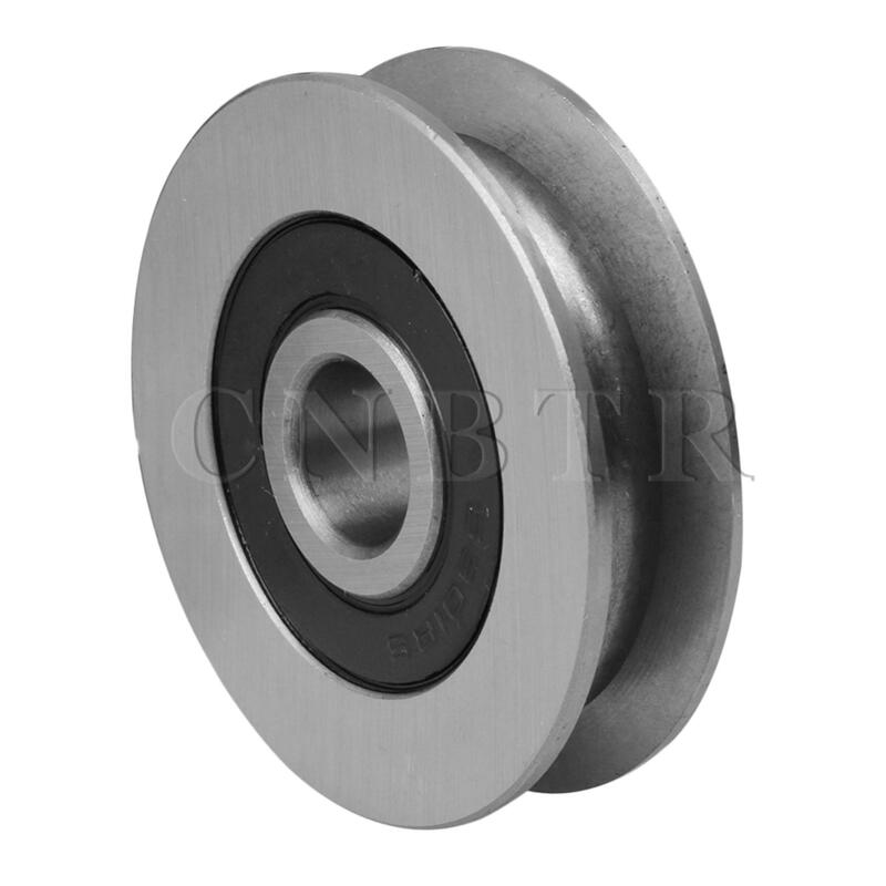 CNBTR 4x Industrial U-Shape Groove Wheel Bearing Steel Bearing Cable Pulley