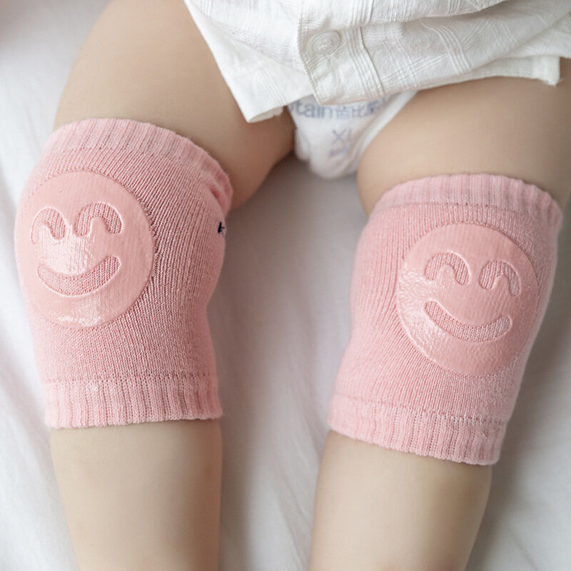 Dzieci antypoślizgowe indeksowania łokieć niemowlęta akcesoria dla dzieci uśmiech ochraniacze na kolana Protector bezpieczeństwa Kneepad ocieplacz na nogi dziewczyny chłopcy