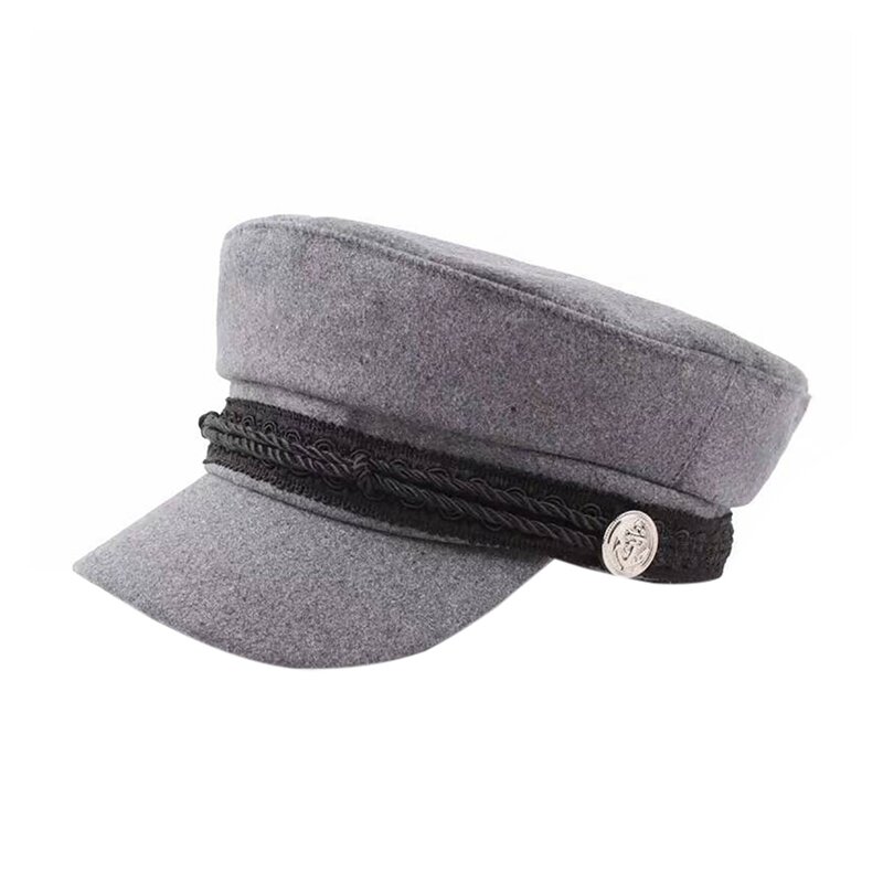 2020 sombreros octogonales de invierno de algodón de estilo Casual cuerdas con bisagras Retro botón Golf gorra plana cabeza gorro de adorno boinas