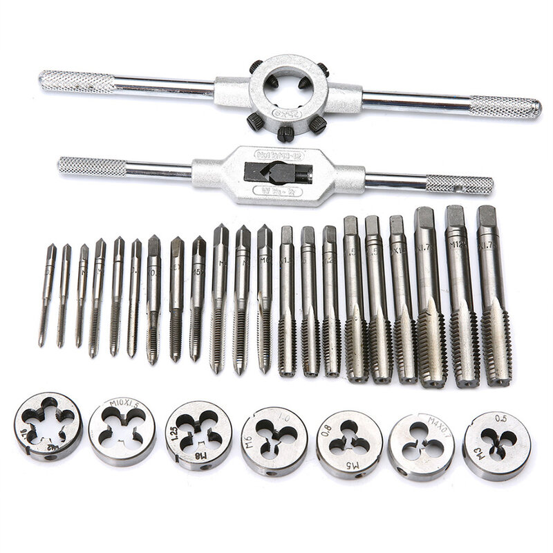 Tap and Die Set 12/20/40/45/60/86/110pcs Tapping Drill Metric/Imperial Tapping Hand Tools For Metalworking Screw Thread Tap Die
