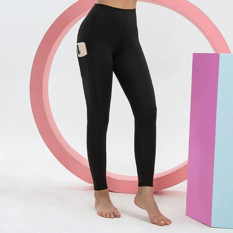 Push Up acanalado pantalones de Yoga con bolsillo calzas sin costuras para mujer gimnasio pantalones de cintura alta, medias mallas deportivas para mujer entrenamiento corriendo