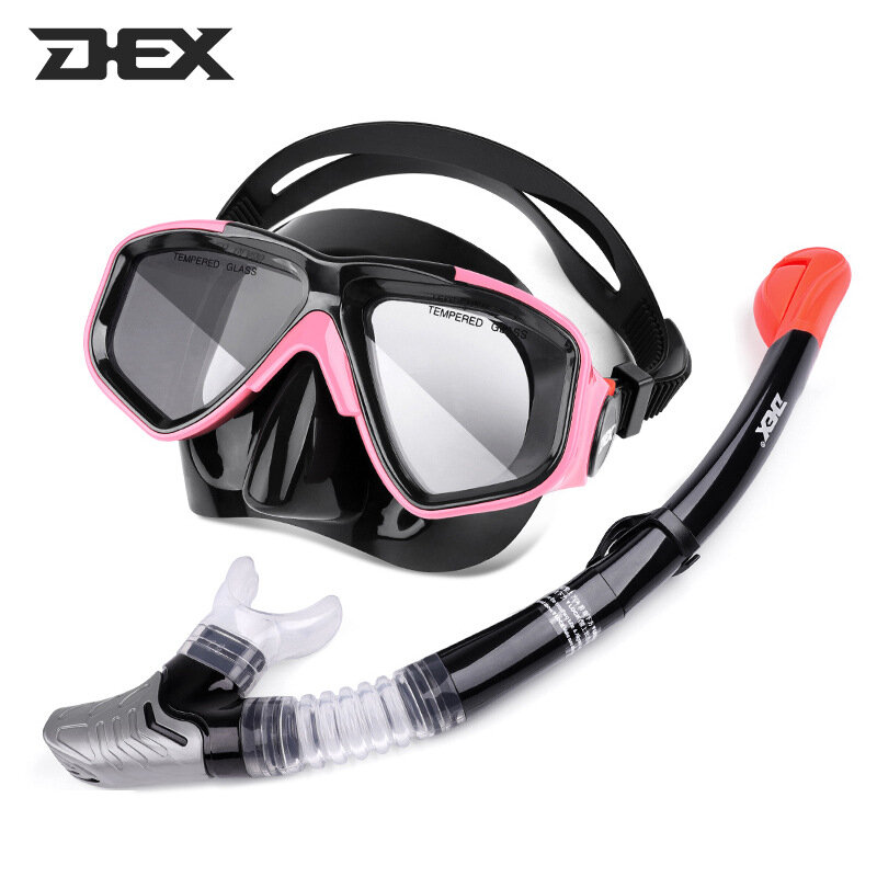 Máscara de mergulho de sílica óculos de proteção de mergulho profundo máscara de mergulho goggle e snorkel conjunto profissional máscara de mergulho tubo de respiração
