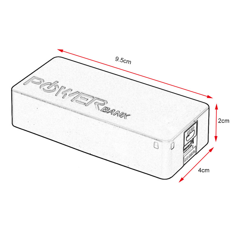 5600mAh 5V USB DIY Power Fall Tragbare Externe 2X18650 Batterie Lagerung Box Power Bank Fall Box Shell Für handys