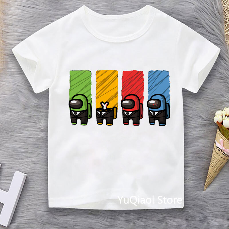 Décontracté Tshirts Streetwear Parmi Nous Enfants Imprimer Jeu Populaire Dessin Animé T-shirt Enfants D'été de La mode Unisexe Hauts