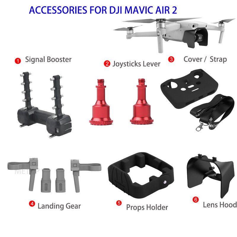Drone Propeller Holder Guard Lens Hood Lens Sunshade Landing Gear Mavic Air 2 Protective kits for DJI Mavic Air 2 Accessoreis