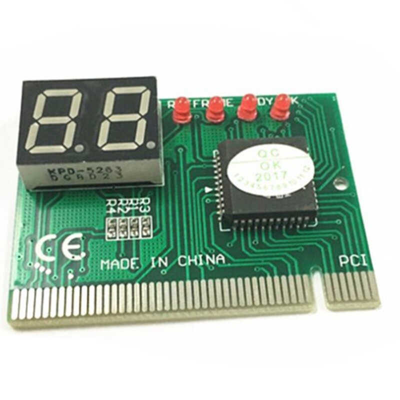 2 dígitos display lcd analisador de computador diagnóstico pós cartão placa-mãe testador com indicador led para isa pci bus mian placa para desktop