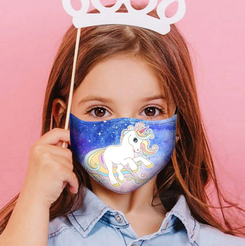Unicórnio máscara facial impresso anime lavável bebê moda das crianças dos desenhos animados bonito kawaii máscara boca reutilizável mascarillas