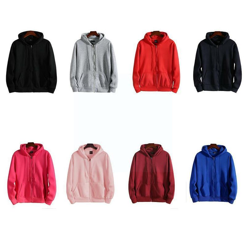 Sweat-shirt à capuche ample pour femme, Version coréenne, manches longues, fermeture éclair, poche, Harajuku, manteau à capuche, surdimensionné, U7f1