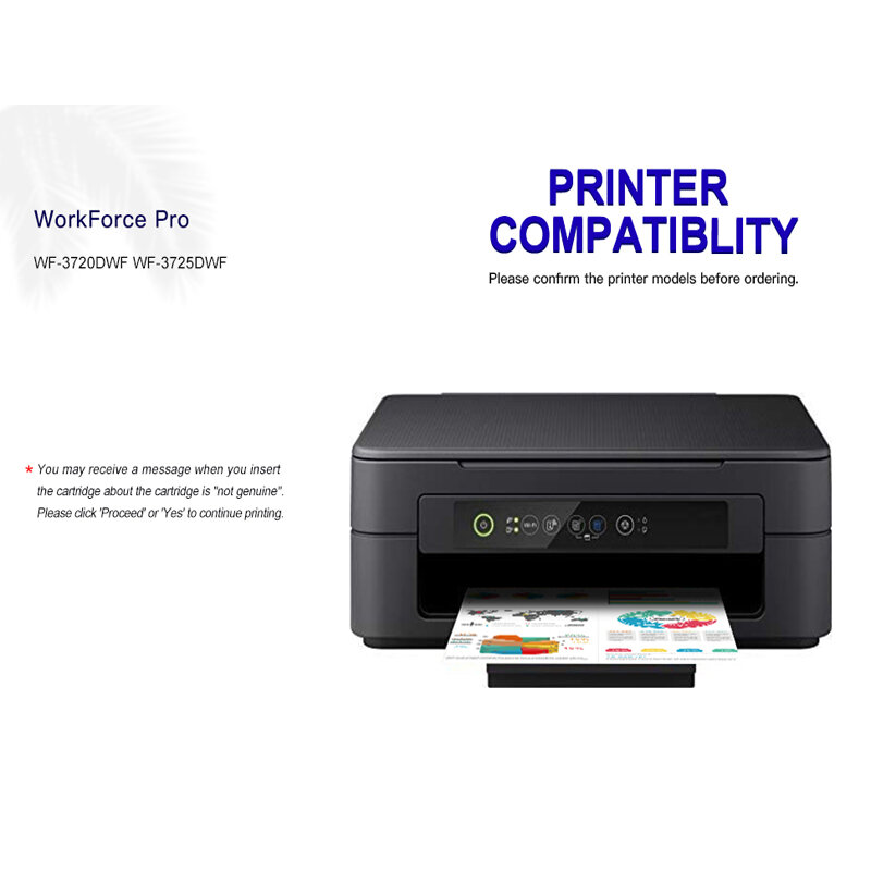 Cartuchos de tinta para impresora Epson 34xl, recambio de tinta Compatible con Epson 34XL-T3471, T3472, T3473, T3474, para usar con WorkForce Pro WF-3720DWF
