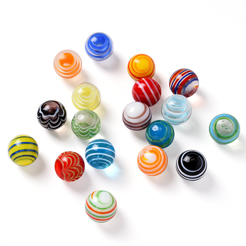 20 sztuk/zestaw 16MM szklana kulka kremowa konsola do gier Pinball małe kulki Pat zabawki rodzic-dziecko koraliki piłka kauczukowa