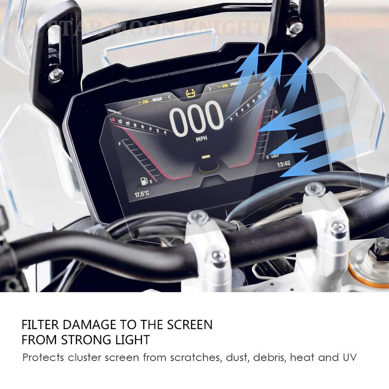 Para tiger 900 rally pro para tiger900 gt pro baixo 2020 2021 motocicleta scratch cluster tela painel de proteção do instrumento filme