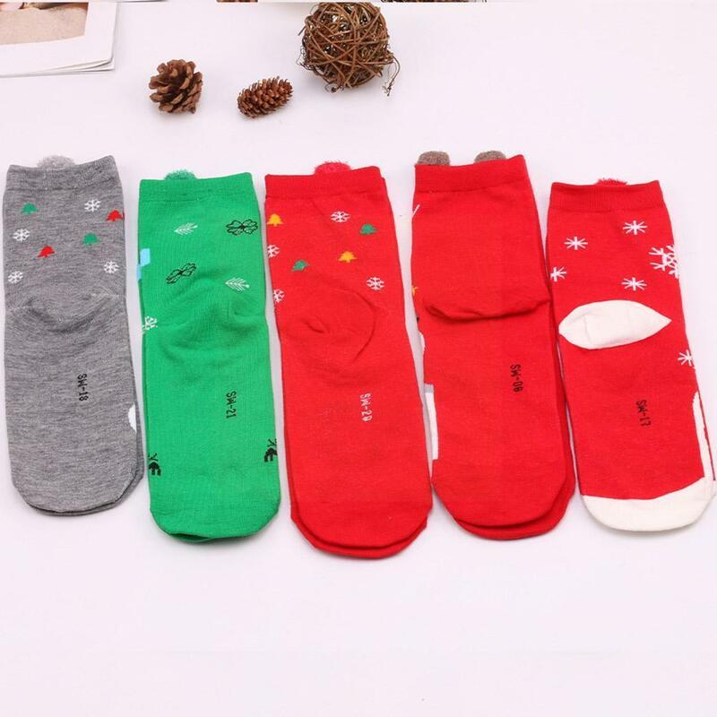 Natal dos desenhos animados meias meias tubo de natal puro algodão presentes meias engraçado senhoras feliz natal d5p0