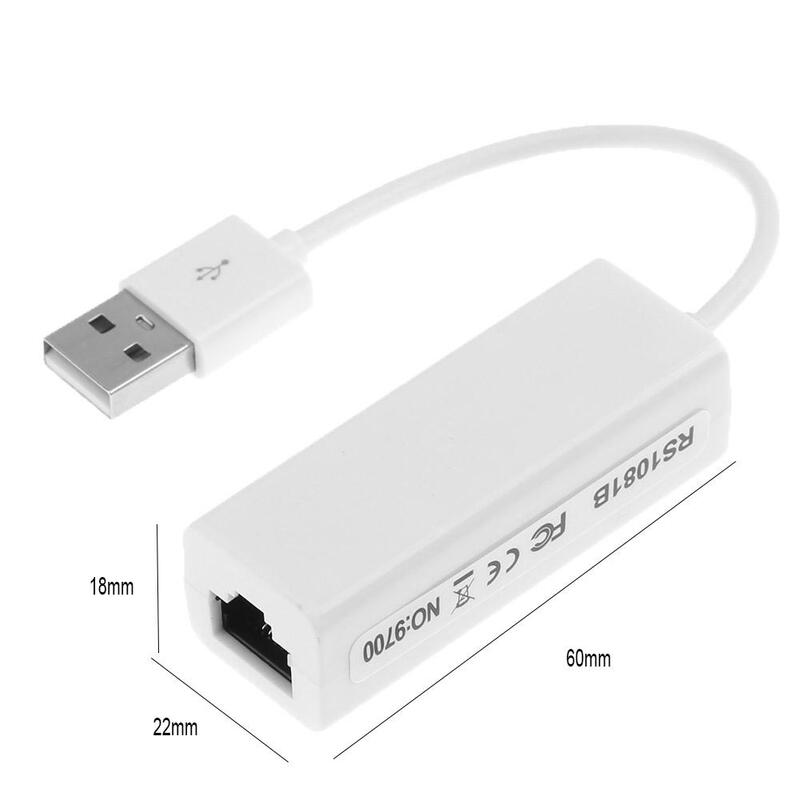 Adaptador wifi blanco USB 2,0 a RJ45 LAN Ethernet v, adaptador de red WIN7 para WIN98/ ME/ 2000/ XP/ VISTA/ 7/ CE, LIUNX
