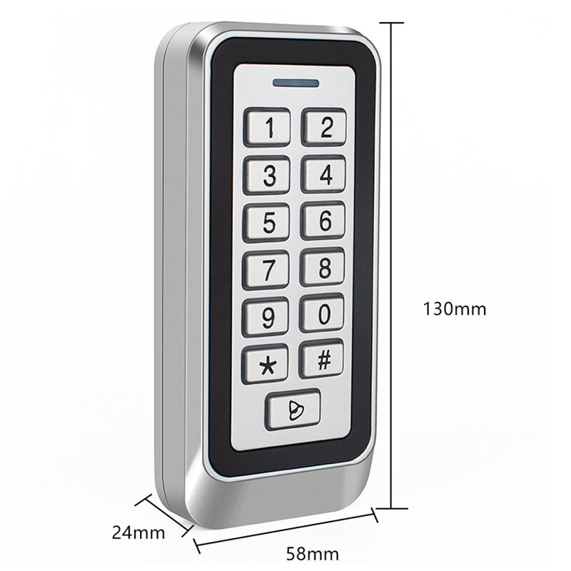 Sistema de abridor de puerta con Control de acceso de puerta, lector de teclado RFID, resistente al agua IP67, retroiluminación, 1000 usuarios, 125KHz