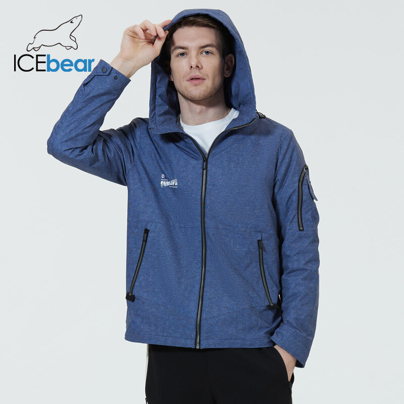Icebear 2022 casacos masculinos jaqueta de moda primavera com capuz roupas de marca masculina de alta qualidade mwc22761i