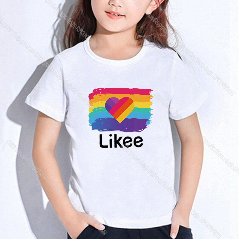 Gorące dzieci like odzież maluch dziewczyna topy like T Shirt w chłopców dziewcząt nastolatki szkolne koszulki Kpop Casual studenci kostium
