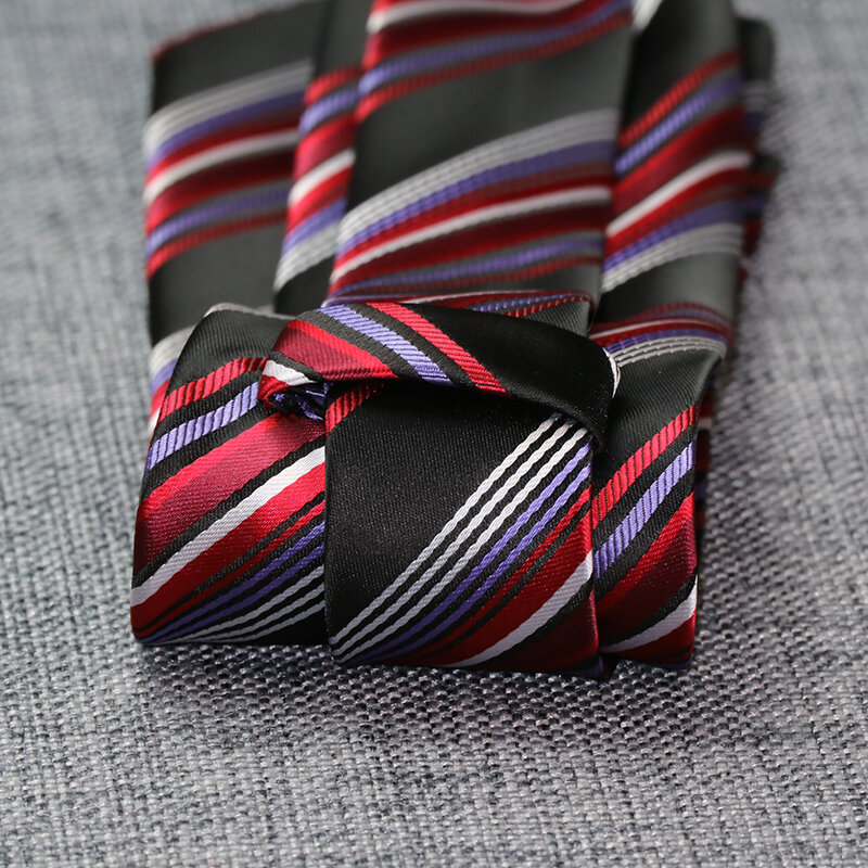 Cravatte da uomo 8CM Paisley Gravata Corbatas per strisce da festa di nozze abito formale Jacquard cravatta cravatte per uomo cravatte sposo