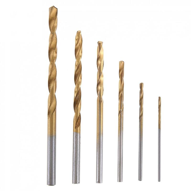 60pcs/lot  High Speed Metric HSS Twist Drill Bits Coated Set 1.0MM - 3.5MM Stainless Steel Small Cutting Resistance