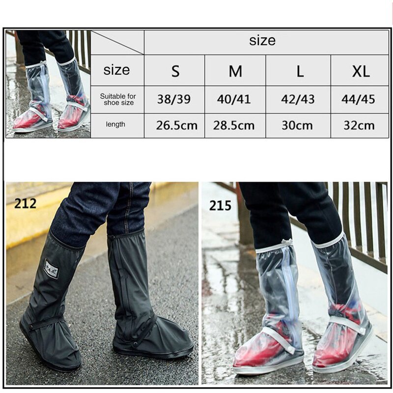 Cubiertas impermeables para zapatos impermeables reutilizables para botas de Ciclismo de motocicleta cubierta para zapatos contra la lluvia con relectores