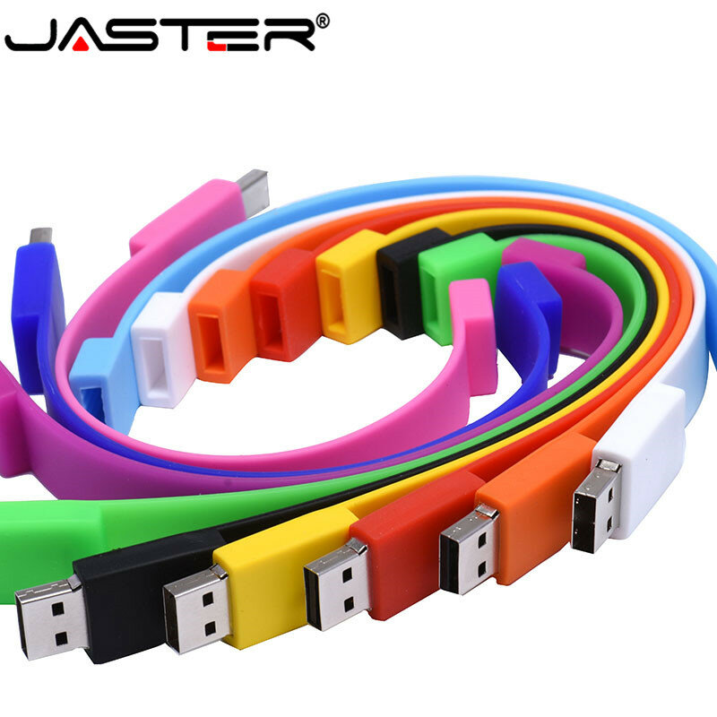 Флэш-накопитель JASTER, силиконовый браслет, 16 ГБ, 8 ГБ, USB 100%, USB 2,0