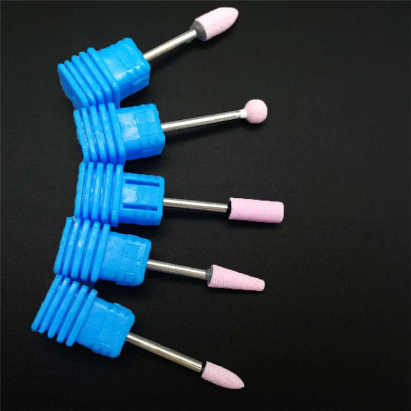 5 Size Durable Manicure Ceramic Drill Nail Accessories Burr Manicure Bits For Pedicure Electric Nail File Tools